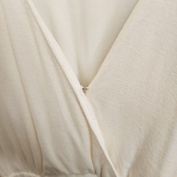 Lovers & Friends Jet Dress in White NWOT Size M Mini Long Sleeve Ruched Revolve - Picture 8 of 12